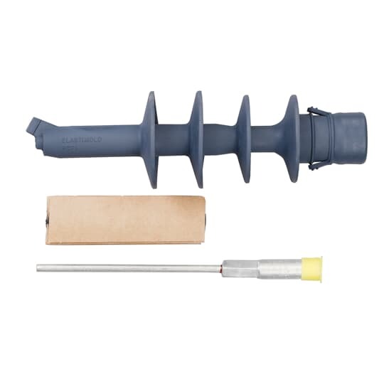 15kV, Single Piece Terminator (Class 1), includes Universal Aluminum Rod Contact as standard,  Power Cable Termination, Conductor Size - #1 Stranded/Compressed or 1/0 Compact/Solid, Use for Insulation Diameter Range from .640 to 1.070 inches.