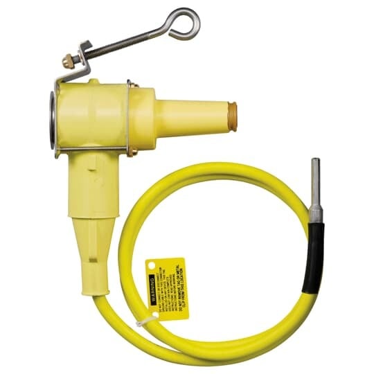 200 Amp, 15kV, Loadbreak Grounding Plug with 1/0 AWG 6 foot Ground Lead