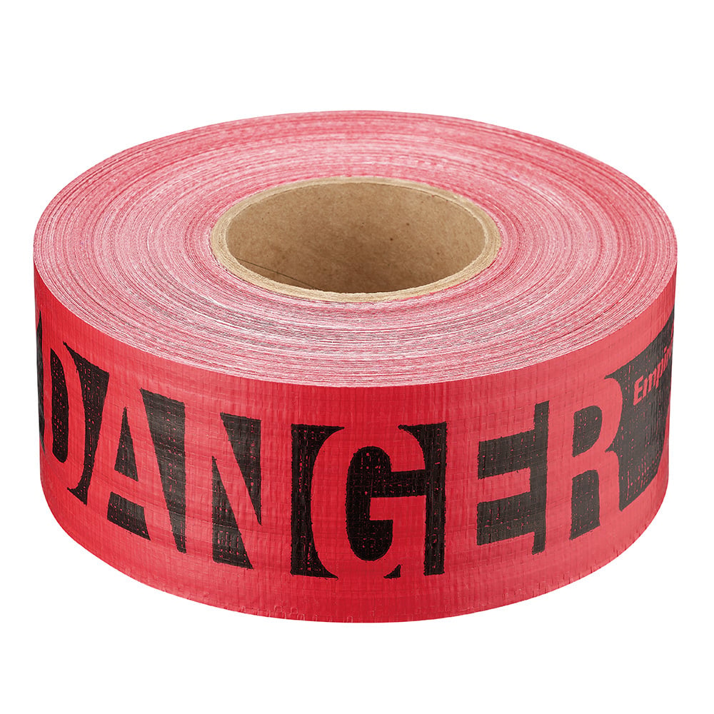 500 ft. Reinforced Red Barricade Tape - Danger/Peligro