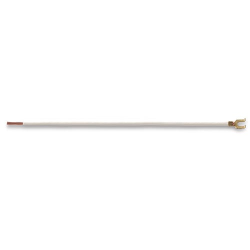 EPCO, Device Wiring Conductor, PowerTails, Device Wire,Stranded Wire Conductor, Conductor Size: 12 AWG, Insulation: THHN, Length: 8 IN, Size: 5/8 IN (Stripped), Includes: (1) Flanged Spade Terminal, Color: White, Bulk