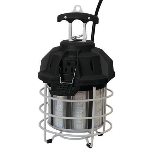 EPCO, TIGER LED Temporary Luminaire, Wattage: 60 WTT, Voltage Rating: 120 - 277 V, Lumens: 6,000 LM, Color Temperature: 5000 K, Color Rendering Index (Cri): >80 Lamp Type: LED, Number Of Lamps 1, Enclosure: Lamp Guard and Safety Cage, Receptacle: NEMA 5-15, Remote Control Fob