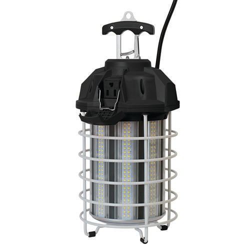 EPCO, TIGER LED Temporary Luminaire, Wattage: 150 WTT, Voltage Rating: 120 - 277 V, Lumens: 15,000 LM, Color Temperature: 5000 K, Color Rendering Index (Cri): >80 Lamp Type: LED, Number Of Lamps 1, Enclosure: Lamp Guard and Safety Cage, Receptacle: NEMA 5-15, Remote Control Fob