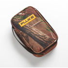 Get the right case for your Fluke tools. Camouflage carrying case is a durable, zippered carrying case with padding and inside pocket, and high quality polyester exterior. It includes a convenient hand strap and carries most of Fluke's popular digital multimeters, clamp meters, insulation testers, and more. It is available in a trendy Forest camouflage design with a one year warranty.  Dimensions are 8.75" x 5.5" x 2.5".