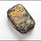 Get the right case for your Fluke tools. Camouflage carrying case is a durable, zippered carrying case with padding and inside pocket, and high quality polyester exterior. It includes a convenient hand strap and carries most of Fluke's popular digital multimeters, clamp meters, insulation testers, and more. It is available in a trendy Woodland Digital camouflage design with a one year warranty.  Dimensions are 8.75" x 5.5" x 2.5".