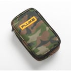 Get the right case for your Fluke tools. Camouflage carrying case is a durable, zippered carrying case with padding and inside pocket, and high quality polyester exterior. It includes a convenient hand strap and carries most of Fluke's popular digital multimeters, clamp meters, insulation testers, and more. It is available in a trendy Woodland camouflage design with a one year warranty.  Dimensions are 8.75" x 5.5" x 2.5".