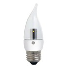 GE LED Lamps, 4 WTT, 300 LM, 2700 K, Dimmable, CA11, Medium Screw Base, 15000 HR Average Life