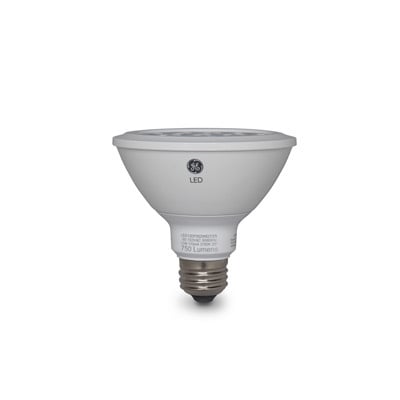 GE LED Lamps, 12 WTT, 1050 LM, 3000 K, 87.5 CRI, Dimmable, PAR30, Medium Screw Base, 3.74 IN Length, 25000 HR Average Life, Flood, White