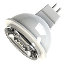 GE LED Lamps, 7 WTT, 350 LM, 3000 K, 95 CRI, Non-Dimmable, MR16, GU5.3 Base, 21 IN Length, 25000 HR Average Life