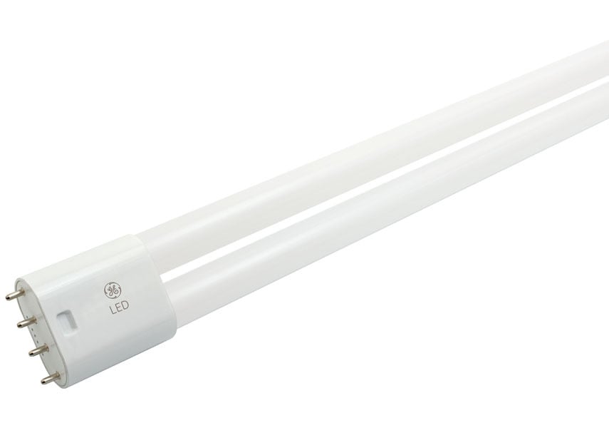 GE LED Lamps, 17 WTT, 2150 LM, 4000 K, 126.5 CRI, Non-Dimmable, HLBX, 2G11 Plug-In Base, 22.3 IN Length, 40000 HR Average Life