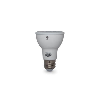 GE LED Lamps, White, 7 WTT, 520 LM, 3000 K, 74.3 CRI, Dimmable, PAR20, Medium Screw Base, 3.5 IN Length, 25000 HR Average Life