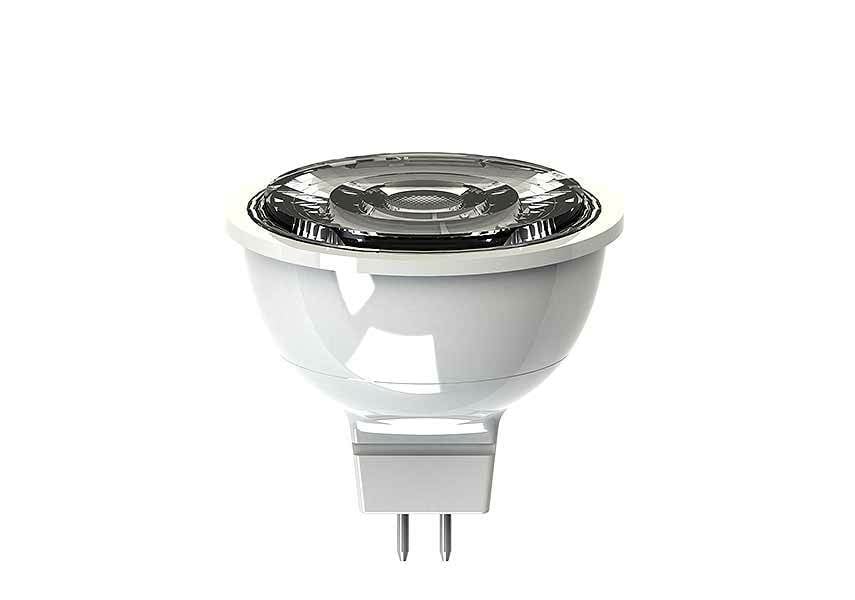 GE LED Lamps, 7 WTT, 520 LM, 3000 K, 80 CRI, Dimmable, MR16, LED_Bs_GU5.3 Base, 1.79 IN Length, 25000 HR Average Life, White