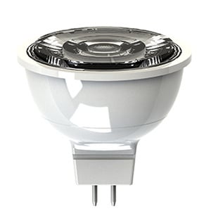GE LED Lamps, 7 WTT, 520 LM, 3000 K, 80 CRI, Dimmable, MR16, LED_Bs_GU5.3 Base, 1.87 IN Length, 25000 HR Average Life