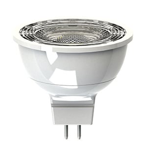 GE LED Lamps, 7 WTT, 500 LM, 2700 K, 80 CRI, Dimmable, MR16, LED_Bs_GU5.3 Base, 1.79 IN Length, 25000 HR Average Life