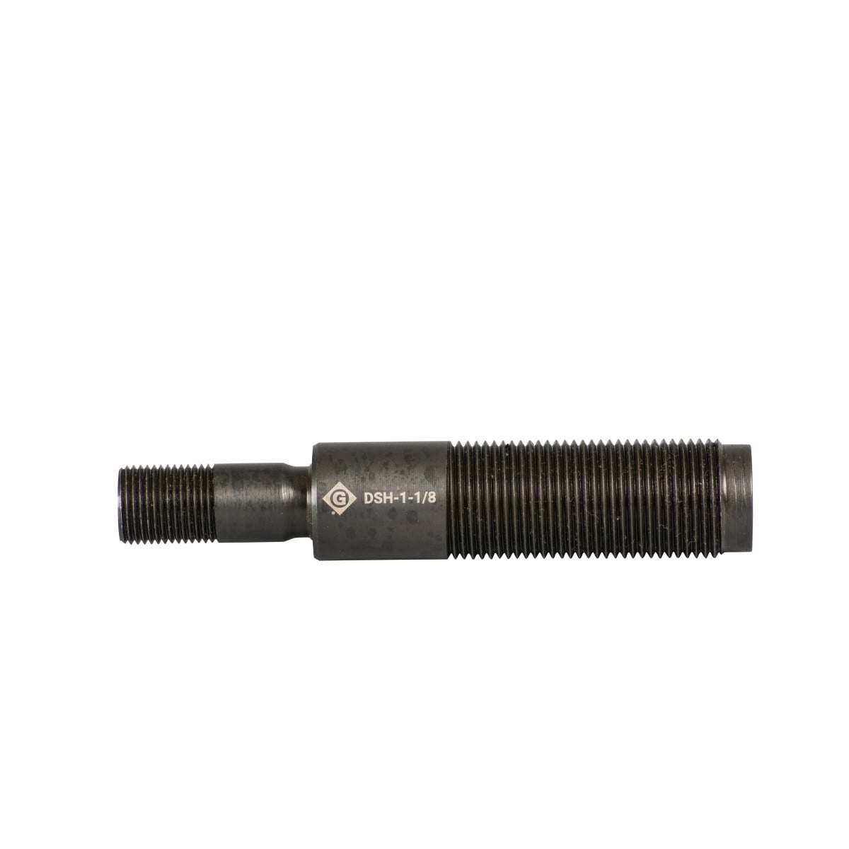 1-1/8" Hydraulic Draw Stud.  Easy threading - "dog point" tip helps eliminate cross-threading.  Hex key access for easy removal from tool.  Laser markings for quick part identification.  Use with Greenlee battery-hydraulic knockout drivers or 746A ram.  Use with Greenlee punches and dies.  Made in the USA