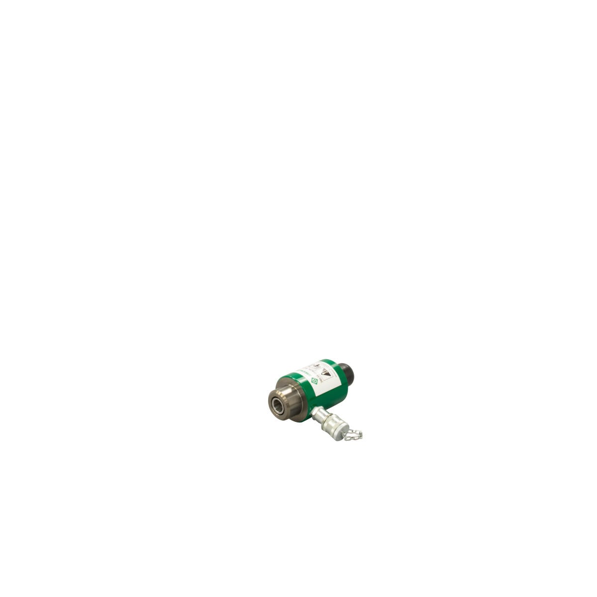 Hydraulic Ram with Right-Angled Threaded Coupler.  Up to 11 tons of force when used with a compatible Greenlee hydraulic pump.
