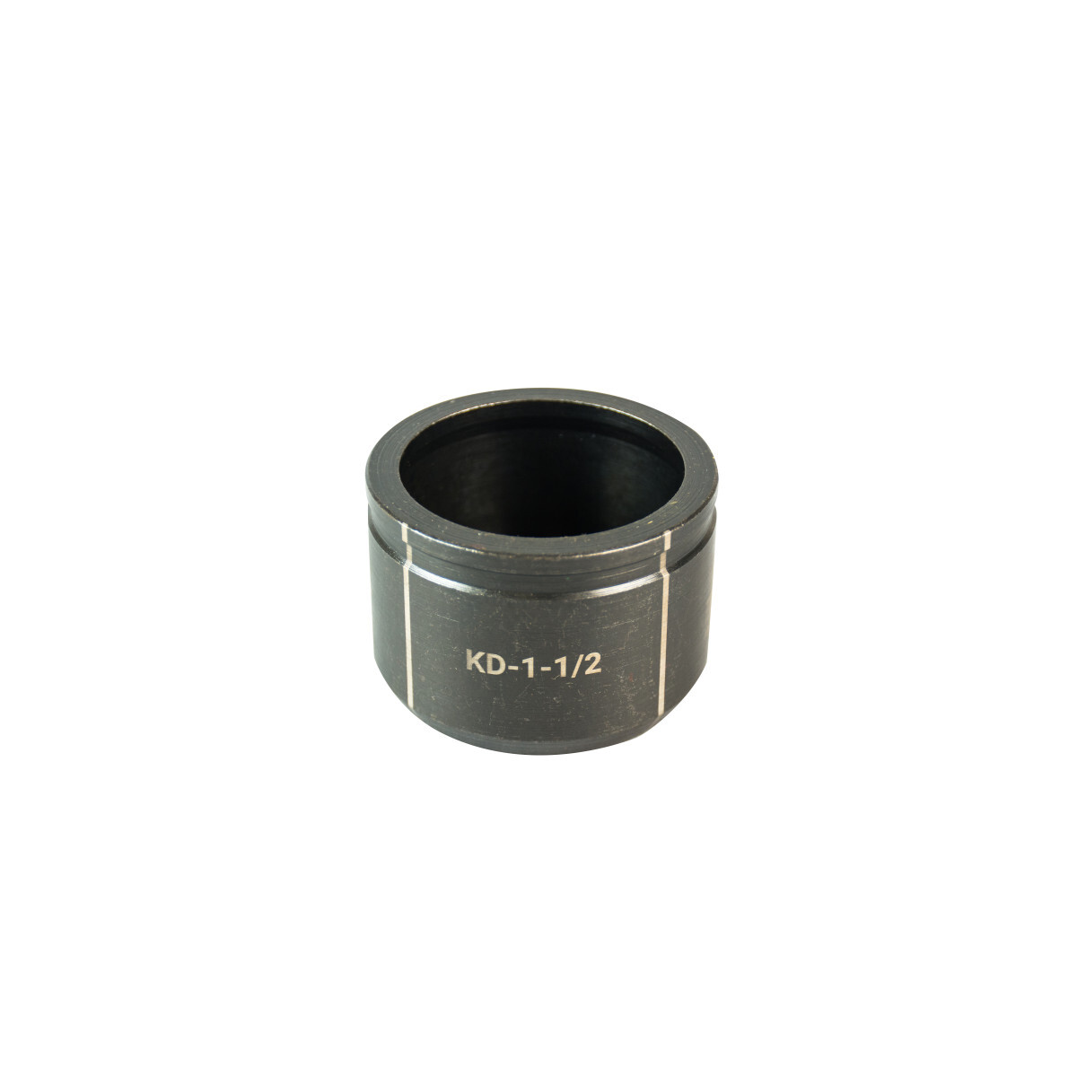 1-1/2" Conduit Size Knockout Die.  Optimized for widest range of materials and drivers.  Alignment markings for improved accuracy.  Laser markings for quick part identification.  Made in USA