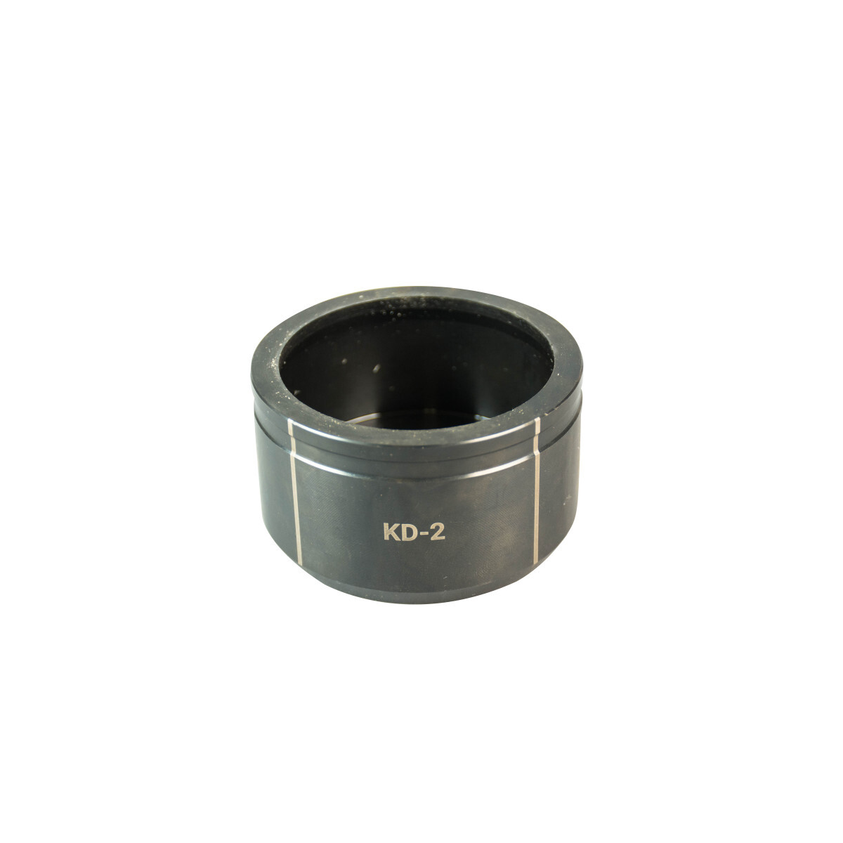 2" Conduit Size Knockout Die.  Optimized for widest range of materials and drivers.  Alignment markings for improved accuracy.  Laser markings for quick part identification.  Made in USA