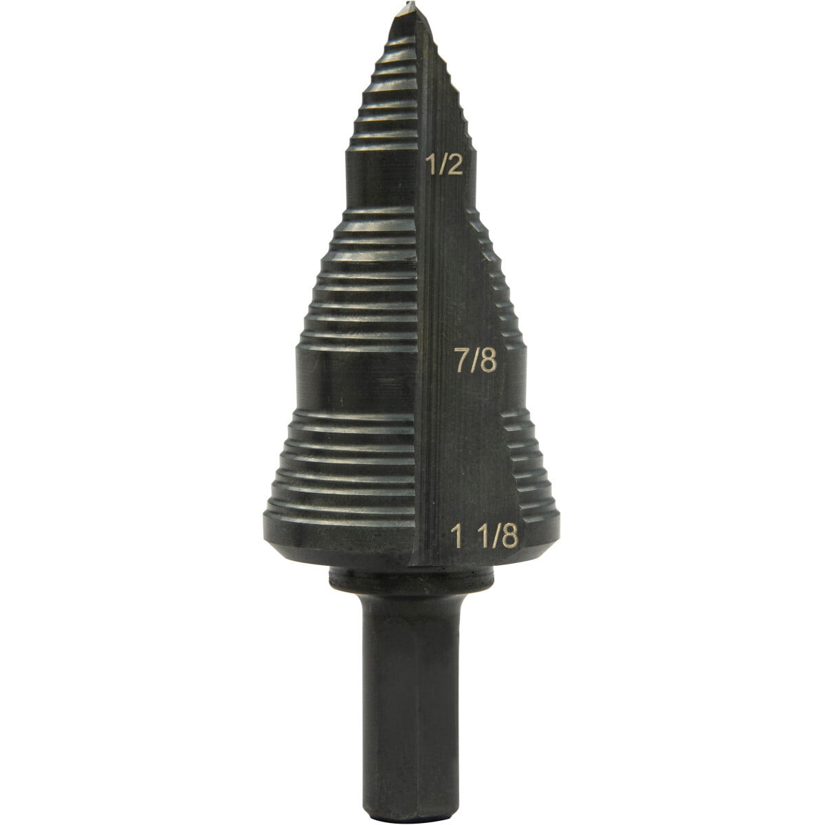 Durable split-point tip for fast, accurate material penetration.?Patented split-step design optimizes chip load for fast, smooth cutting, and more holes per charge.?Progressive cutting edges provide balanced aggression to maximize torque efficiency and minimize stalling.?Improved double flute design for superior chip evacuation, cutting speeds and tool life.?Three-flat shank for all 1/2 drill chucks.?Laser markings for quick, easy product and size identification. Replaced 30008 Also available for sale in a carton, qty. 25 (Cat #: GSB09-B UPC #: 783310082071?)