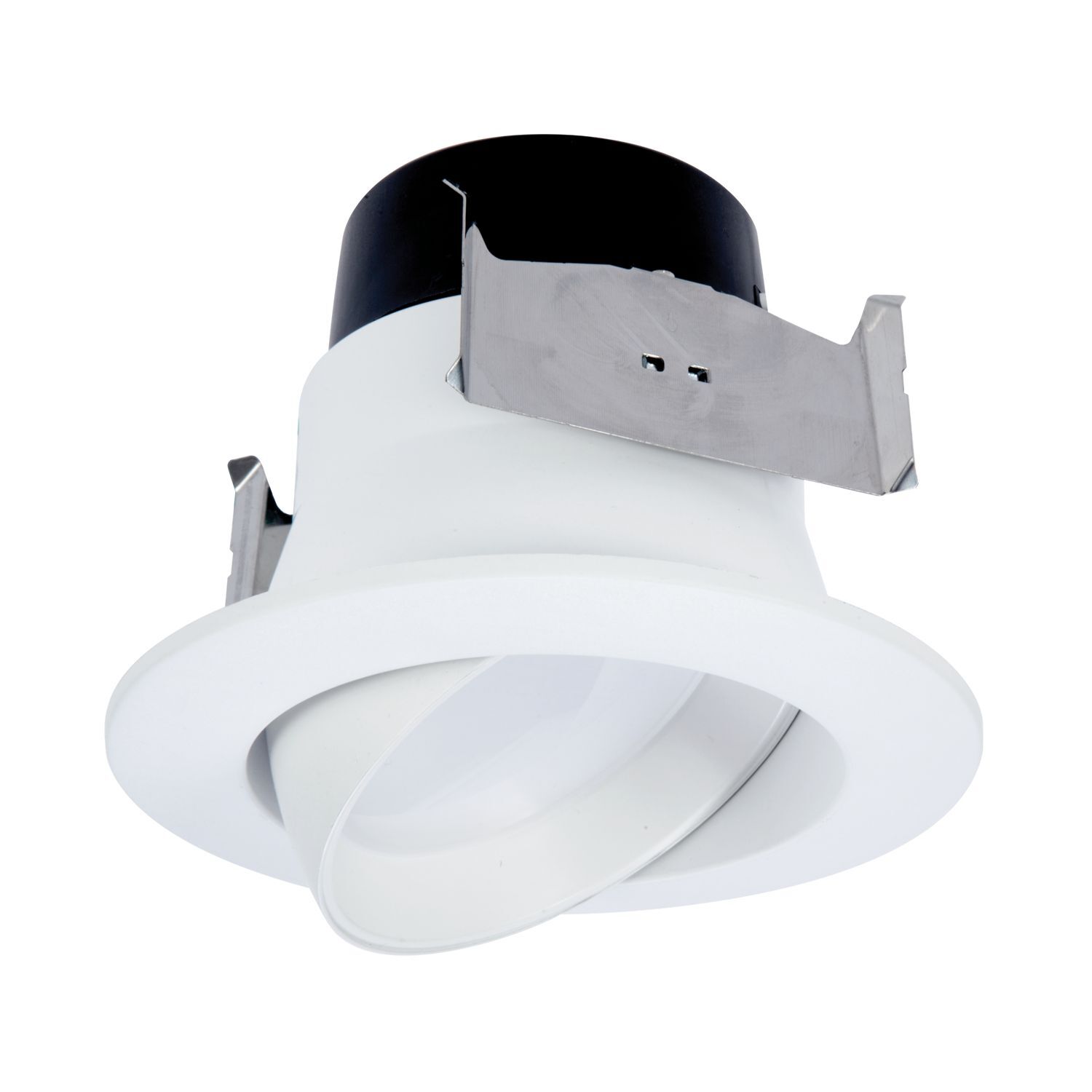 LA 4 in. White Integrated LED Recessed Adjustable Gimbal Trim, 4000K