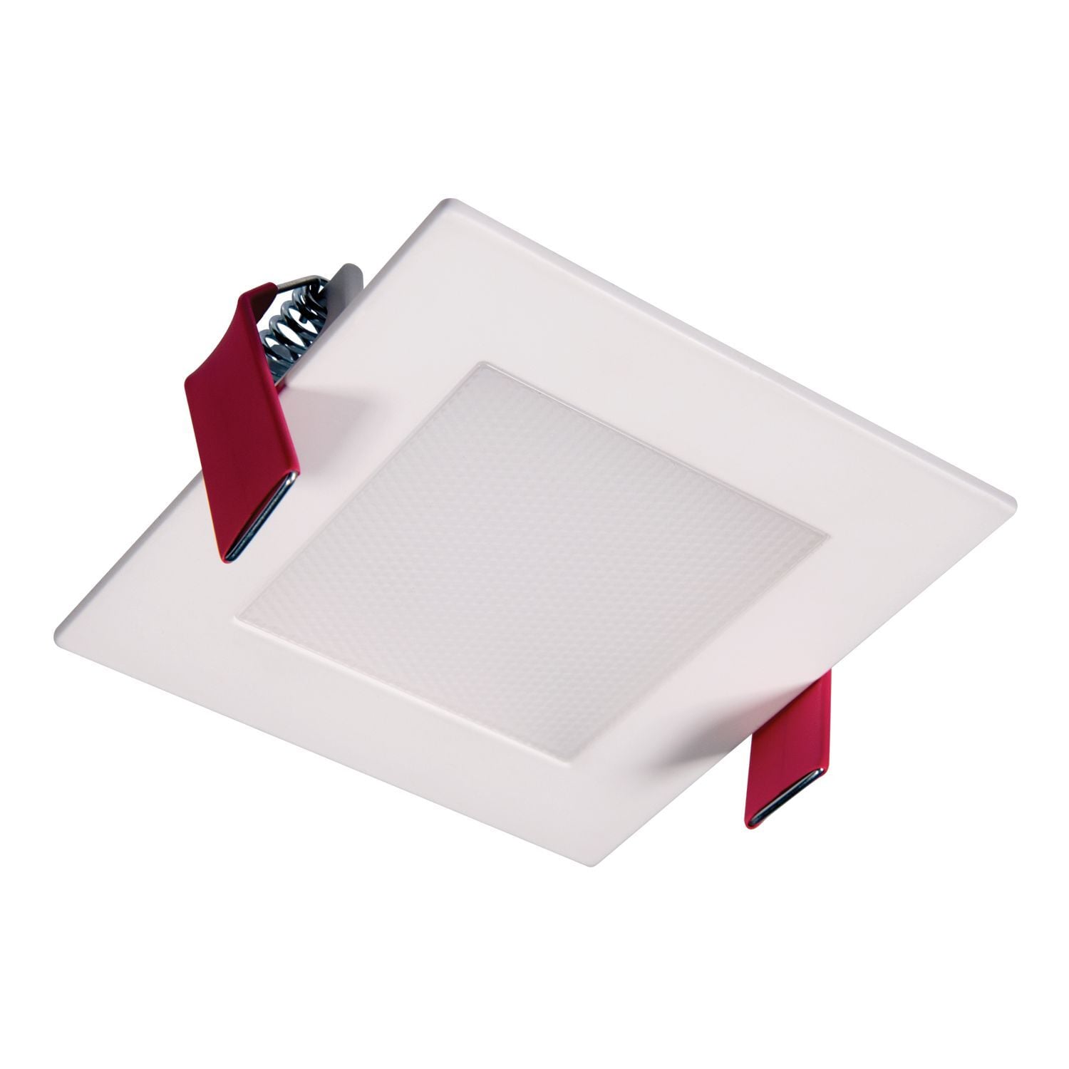 3" LED square lens downlight with remote driver/junction box, 500lm, 3500K, White