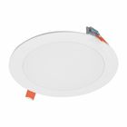 6-Inch LED smooth lens downlight with plastic housing and remote driver / junction box with Selectable CCT (3000K-5000K)