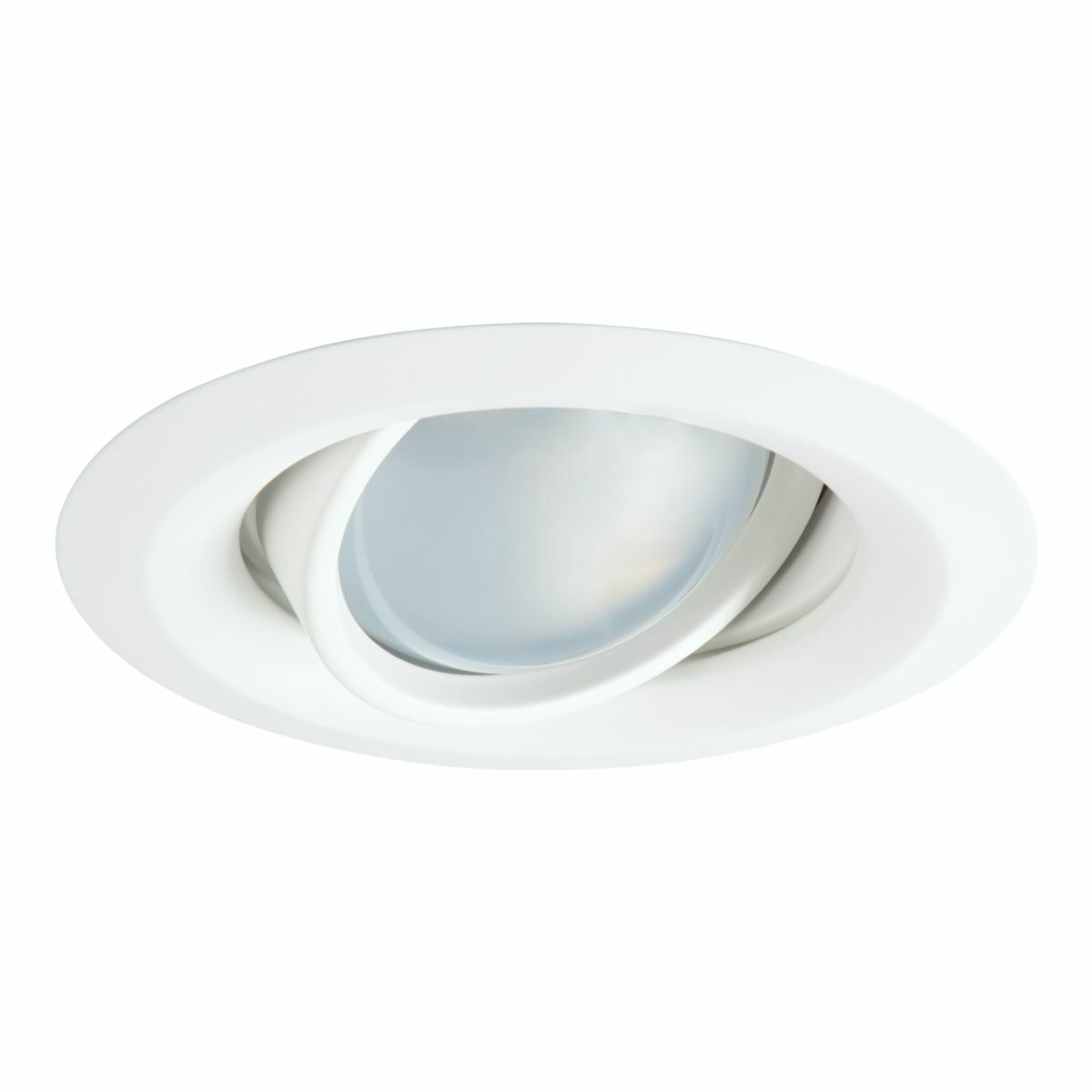 5" gimbal 35 degree tilt max, self-flange, Matte White