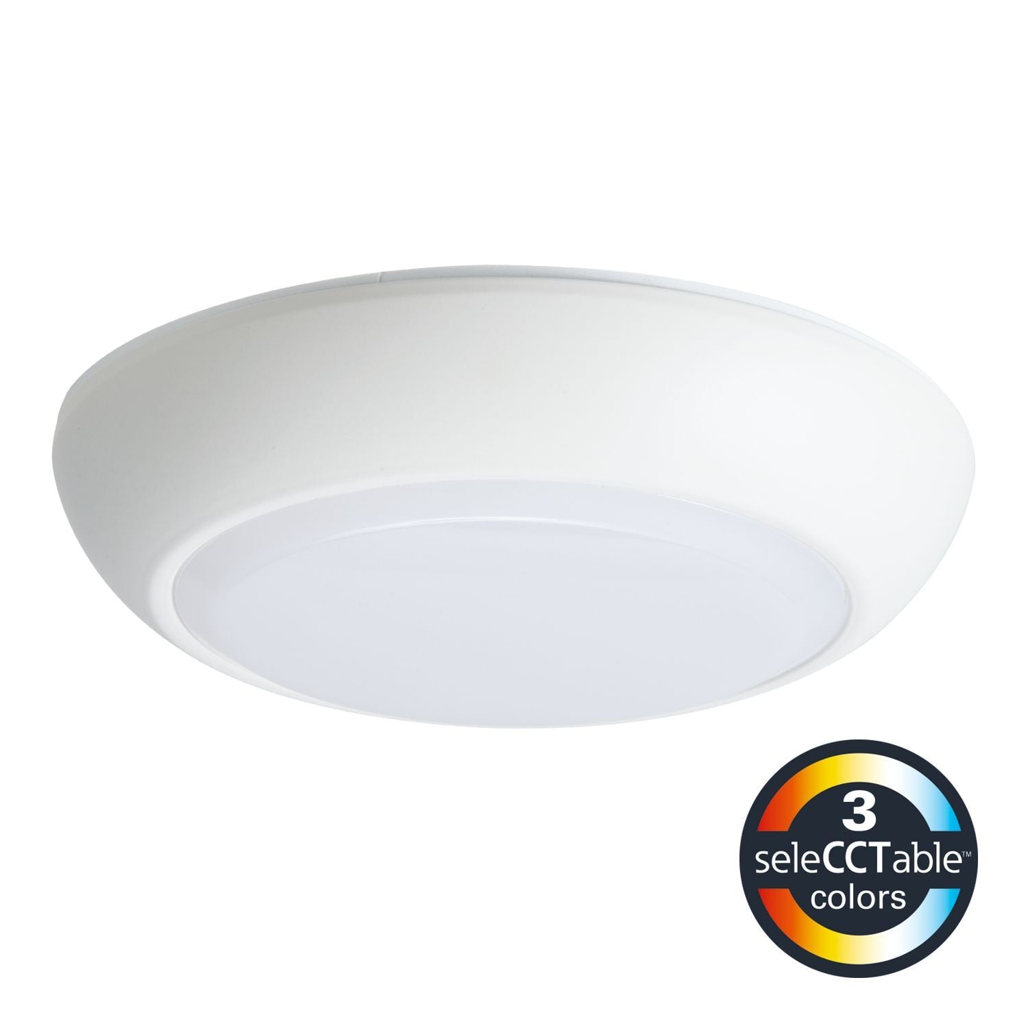 7 LED surface light, 800 lumens, selectable CCT, 90CRI, White