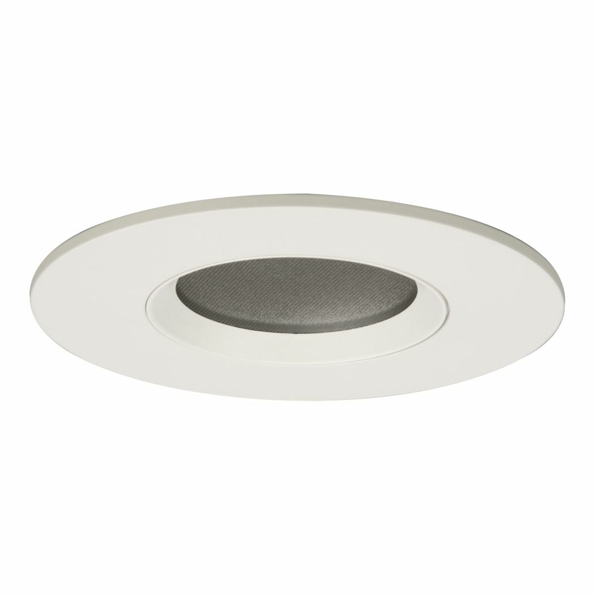 2.00" aperture pinhole w/prismatic lens oculus, open, self-flanged, matte white flange, white oculus