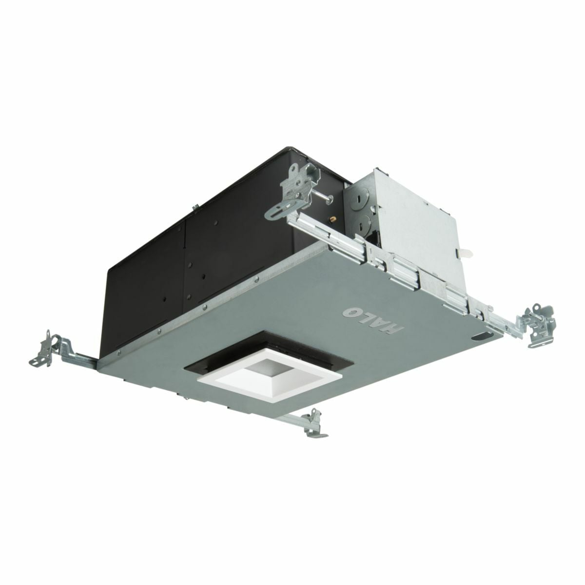 3.25" Square Reflector, Open, Self Flanged, matte white reflector and flange
