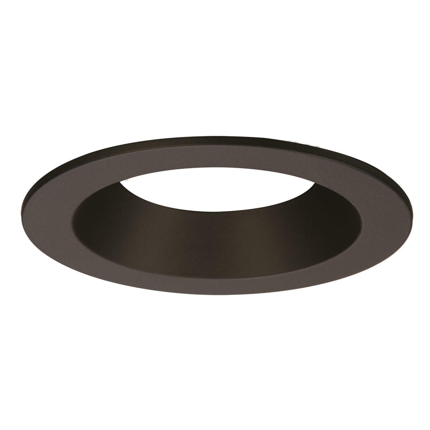 3.25" aperture conical reflector, open, self-flanged, microprismatic lens, matte black reflector and flange