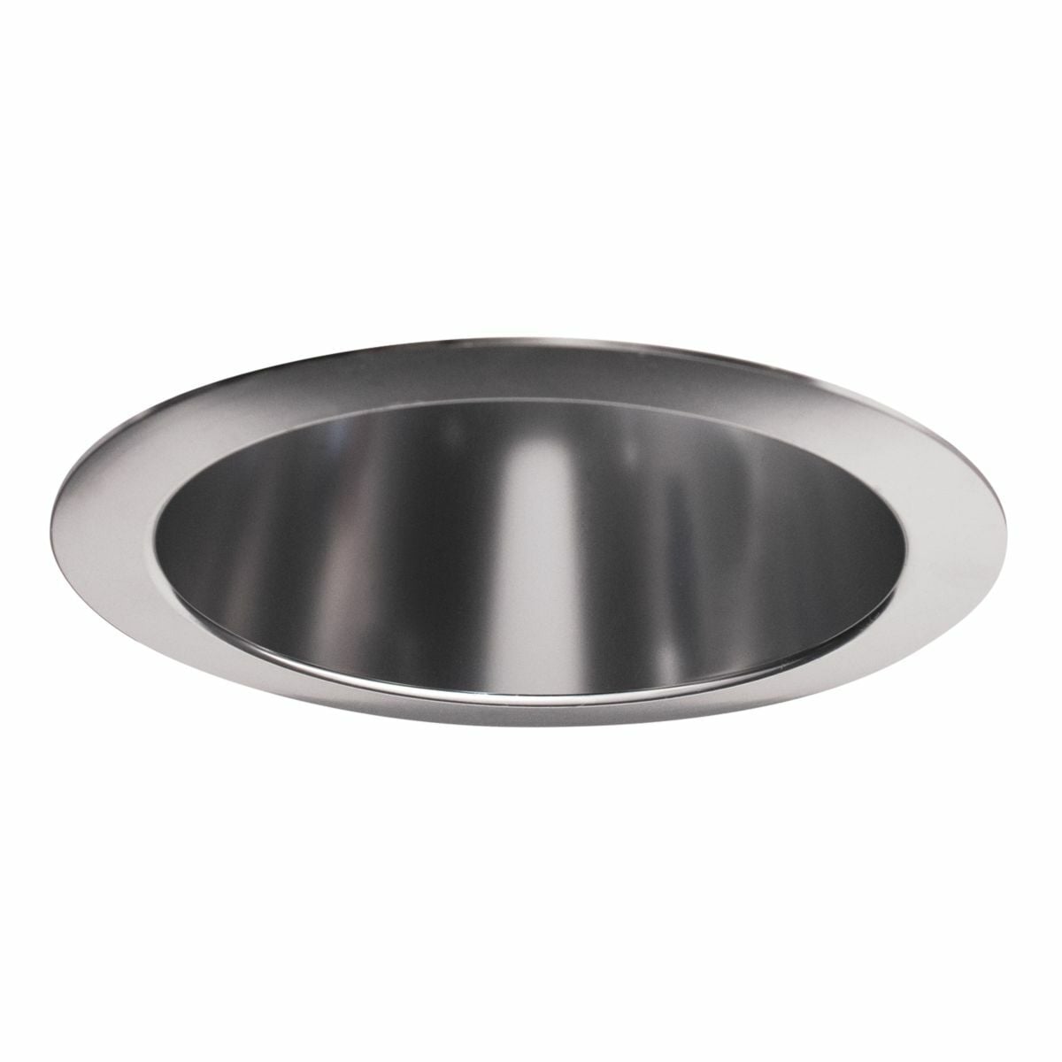6" conical Reflector, medium 60 degree beam angle, Specular clear, Polished flange