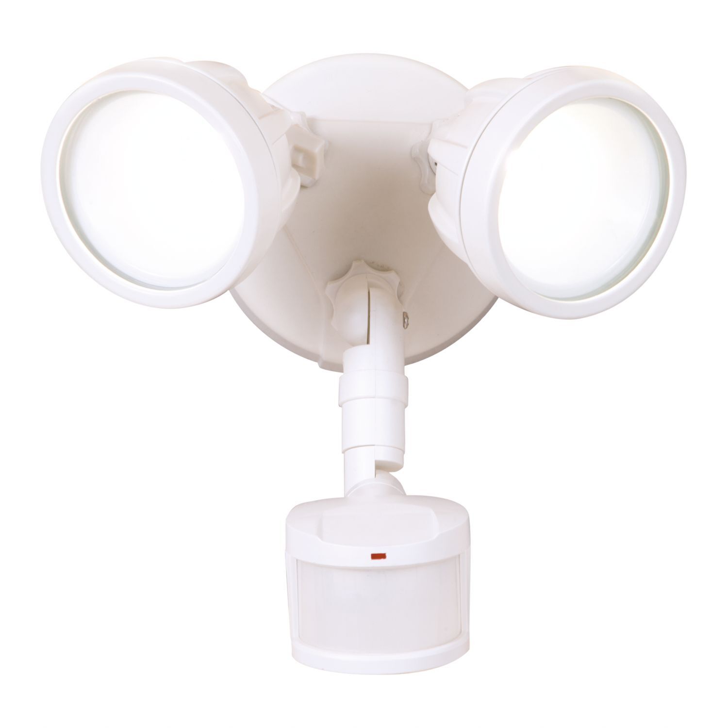 LED Twin Head Motion Sensor Floodlight, 1600 Lumens, 5000K CCT, White