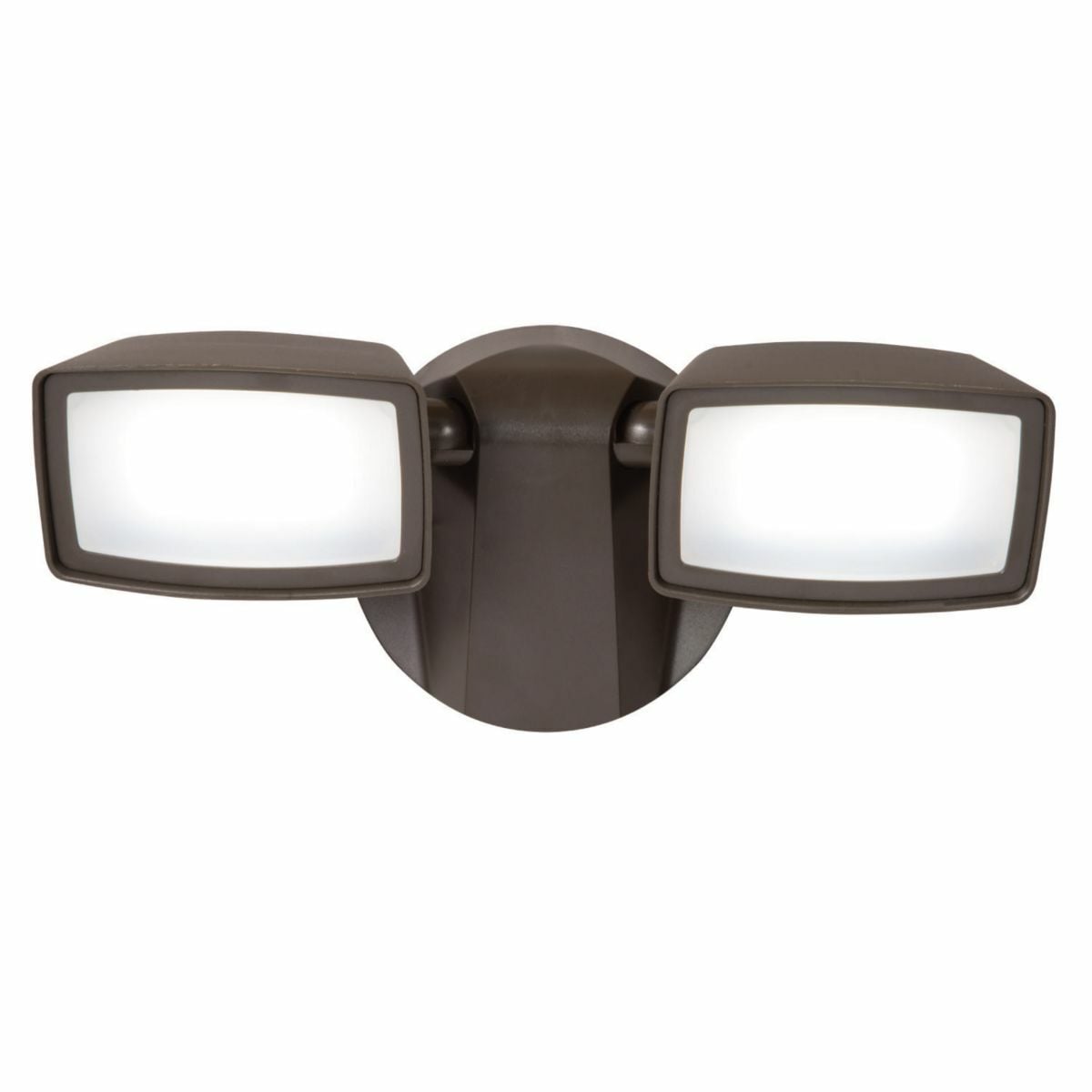 Twin LED Flood, 1000lm, 5000K, Photocontrol, Bronze