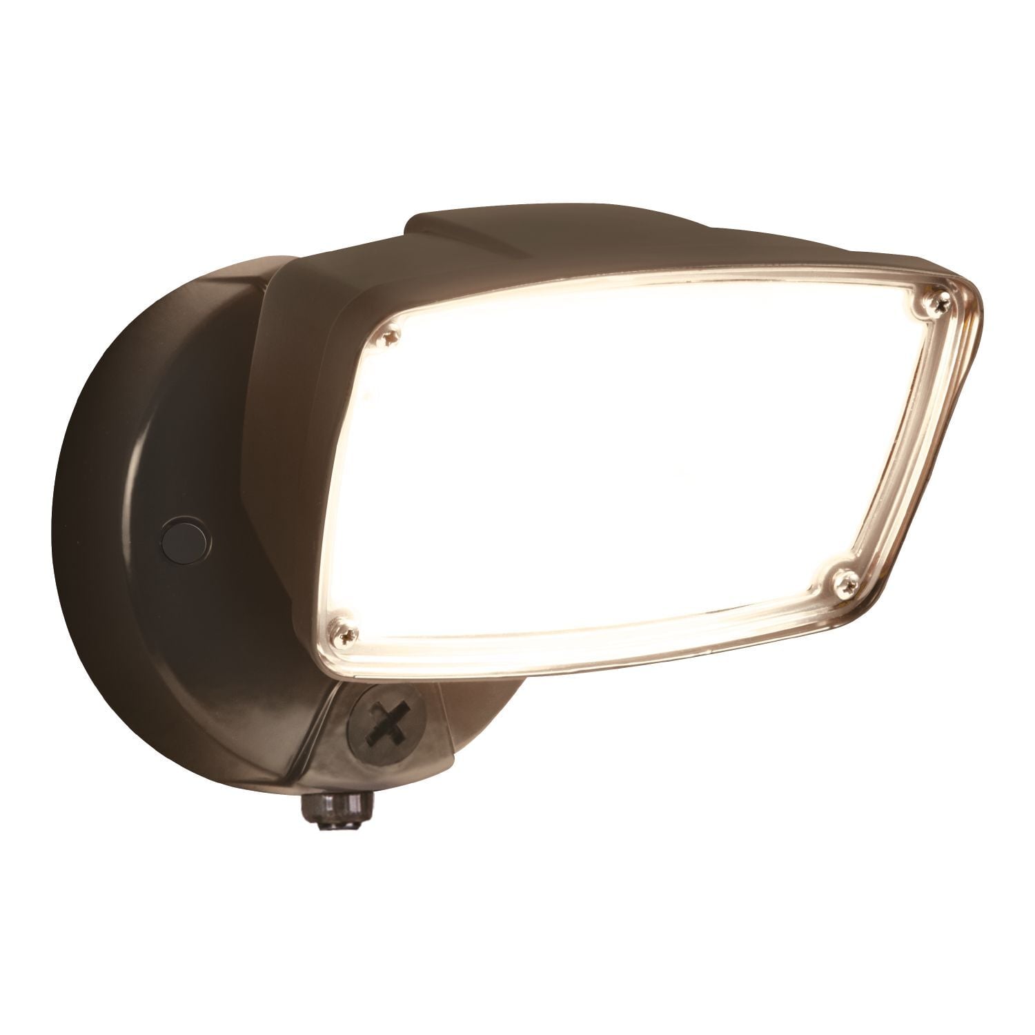 Large Single LED Flood, Selectable CCT, Photocontrol, Bronze