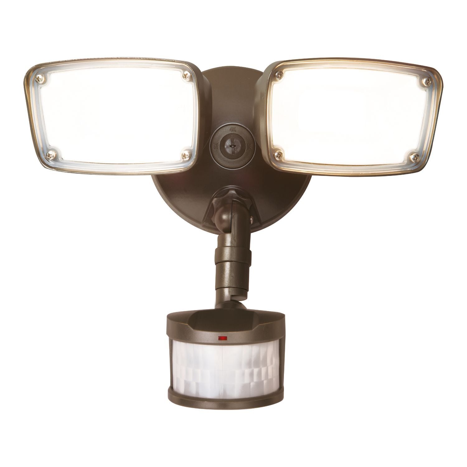 Twin LED Motion Flood, 270 degree PIR, Selectable CCT, Bronze