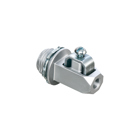 Zinc grounding connector for 1/2" knockout. #8 to #2 stranded and solid copper and aluminum grounding electrode.