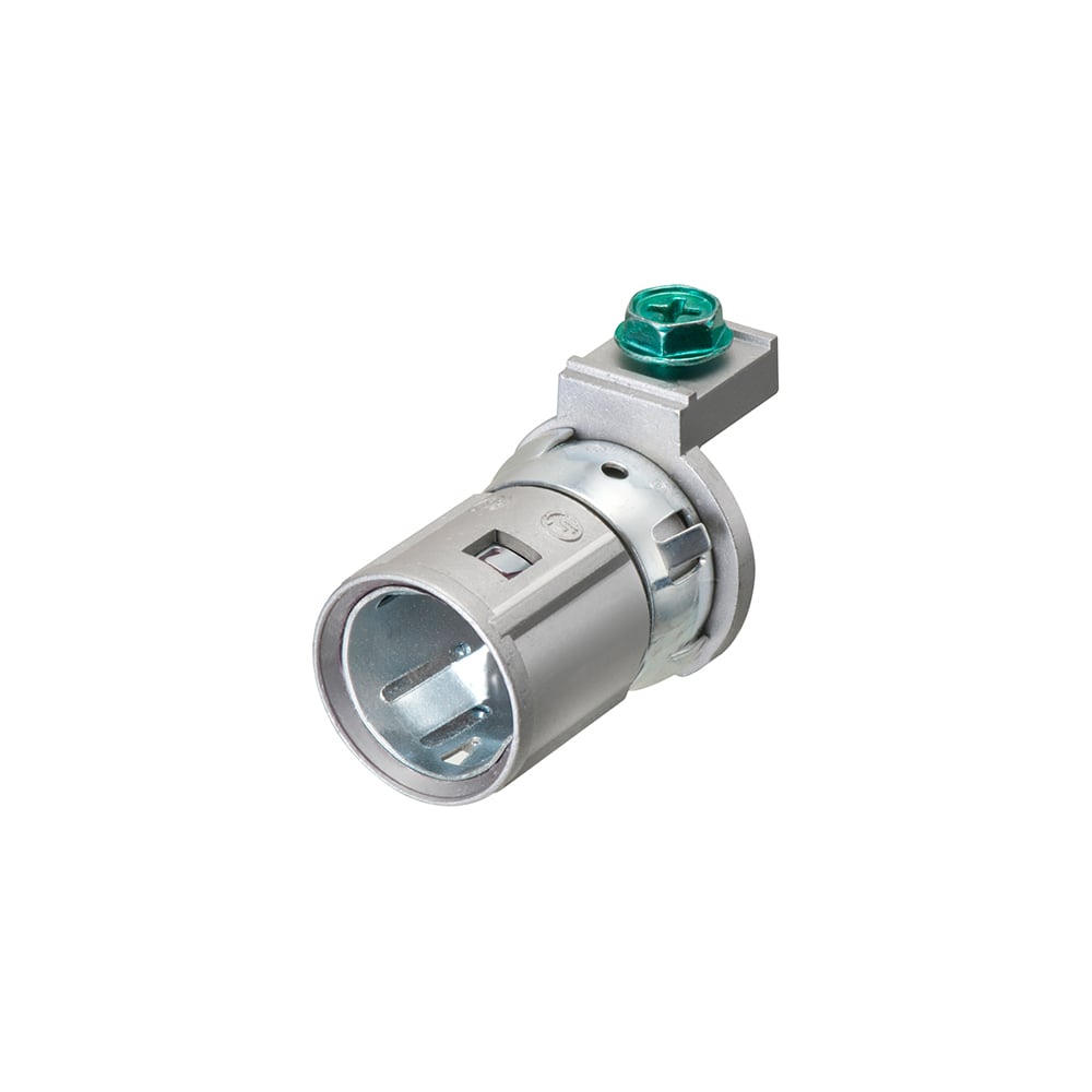 Retrofit snap to it MC cable connector with grounding lug. Cable Range .405 to .605.