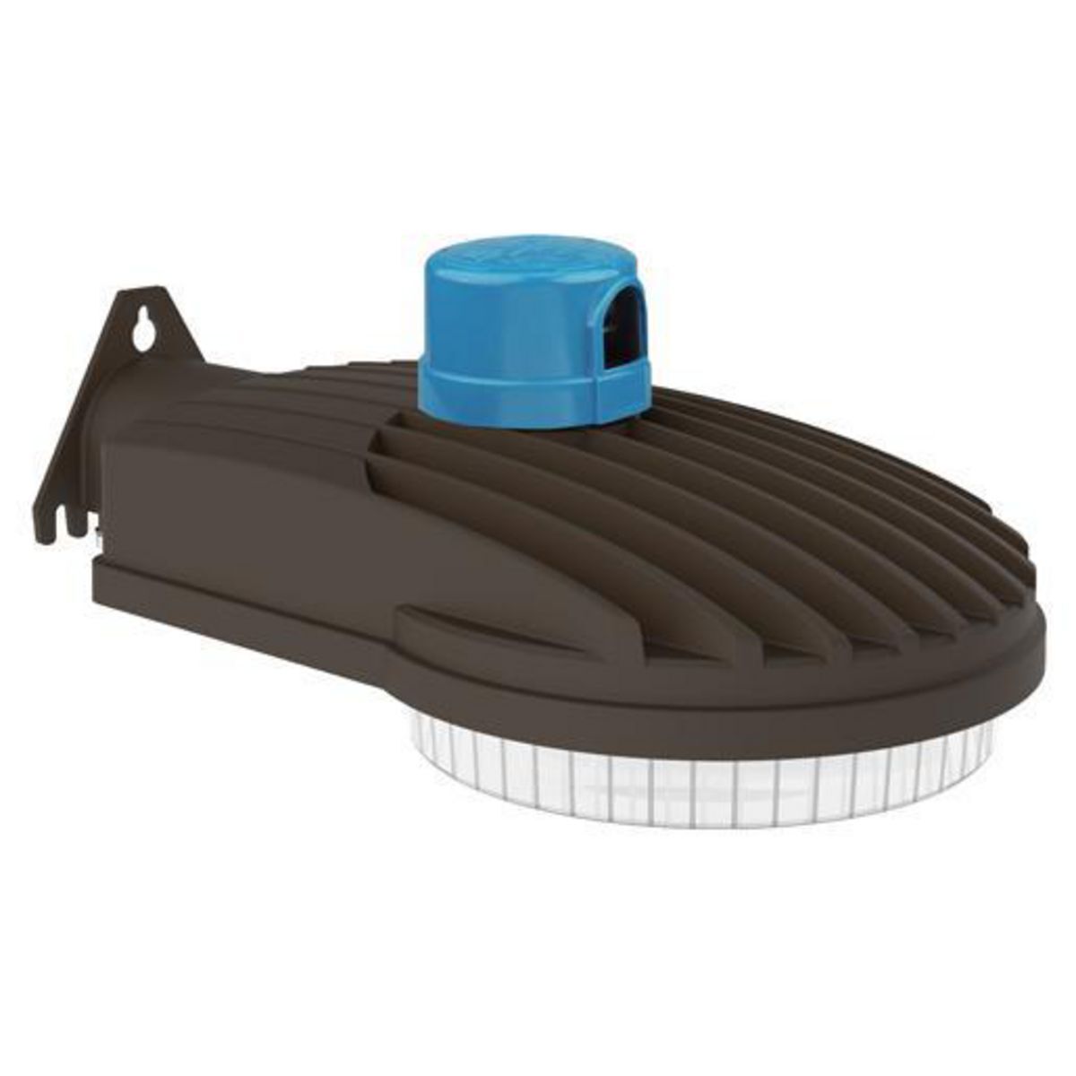 SGD Sling Dusk-to-Dawn, Mounting Type: Arm and Wall (surface), Wattage: 56 W, Color Temperature: 4000 K, Light Distribution: IES Type V, Voltage Rating: 120-277 VAC.