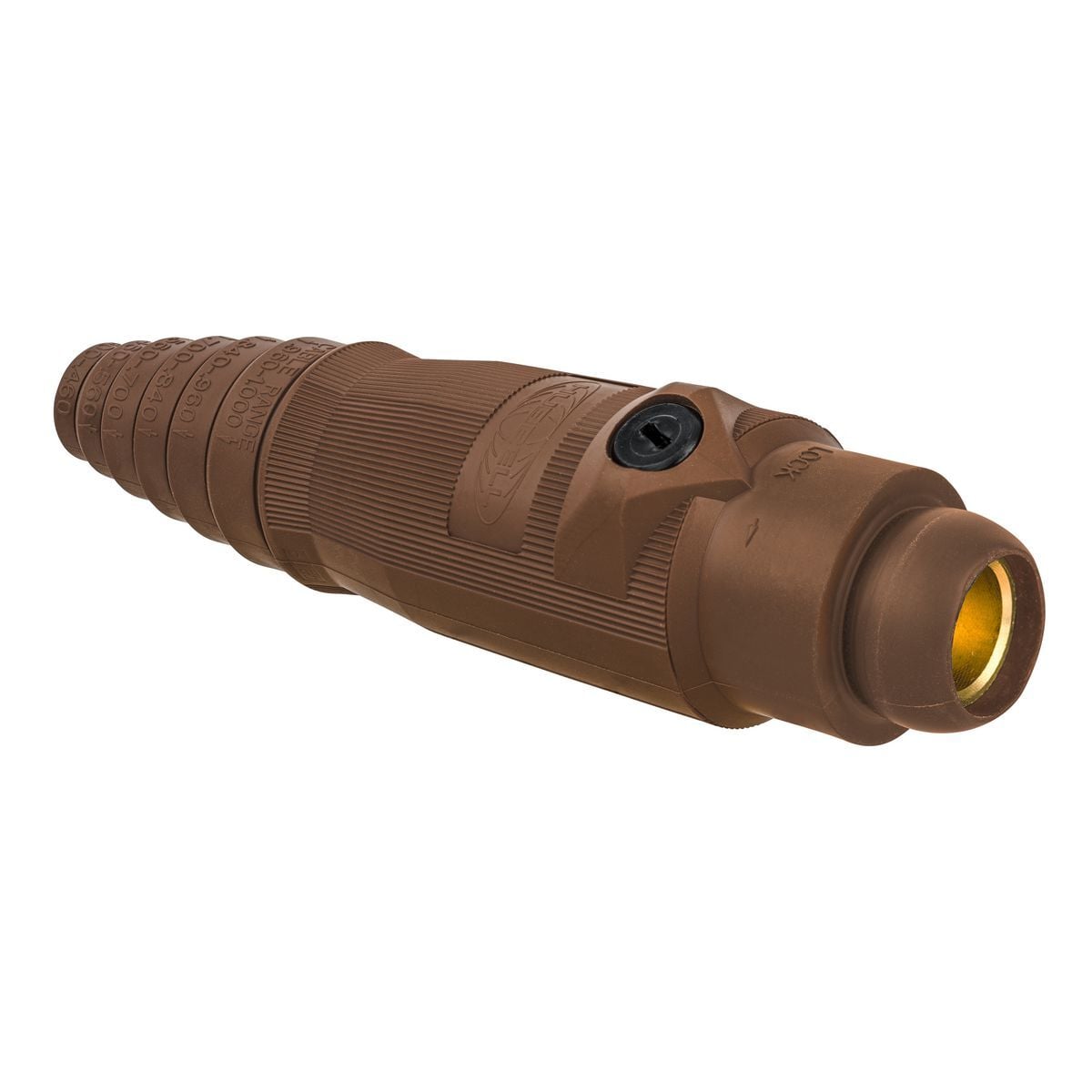 High Ampacity Products, Single Pole,Series 18, Female Plug, 400A 600V AC/DC Max, Brown