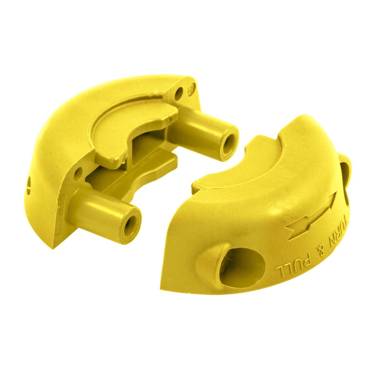 Twist-Lock Devices, Colored Cord Clamp,Size 2, Yellow