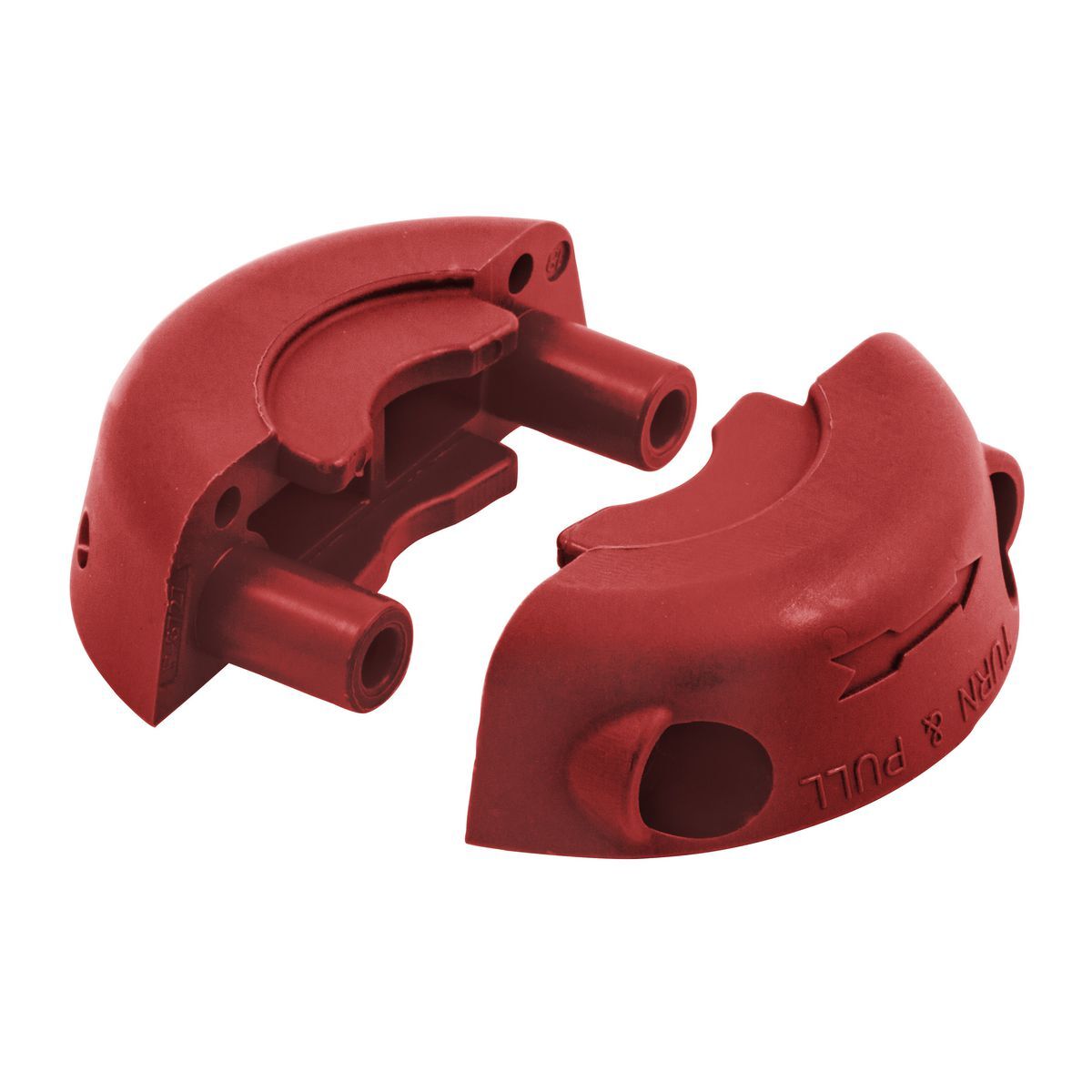 Twist-Lock Devices, Colored Cord Clamp,Size 2, Red