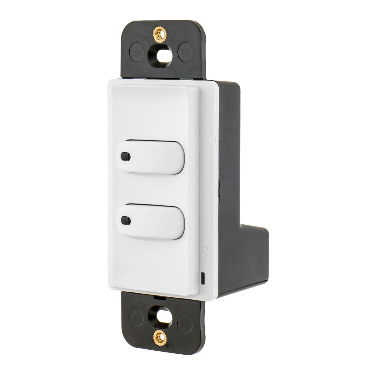 Lighting Control Panels, Load Logic RoomController Switch, 2 Button with Pilot, White