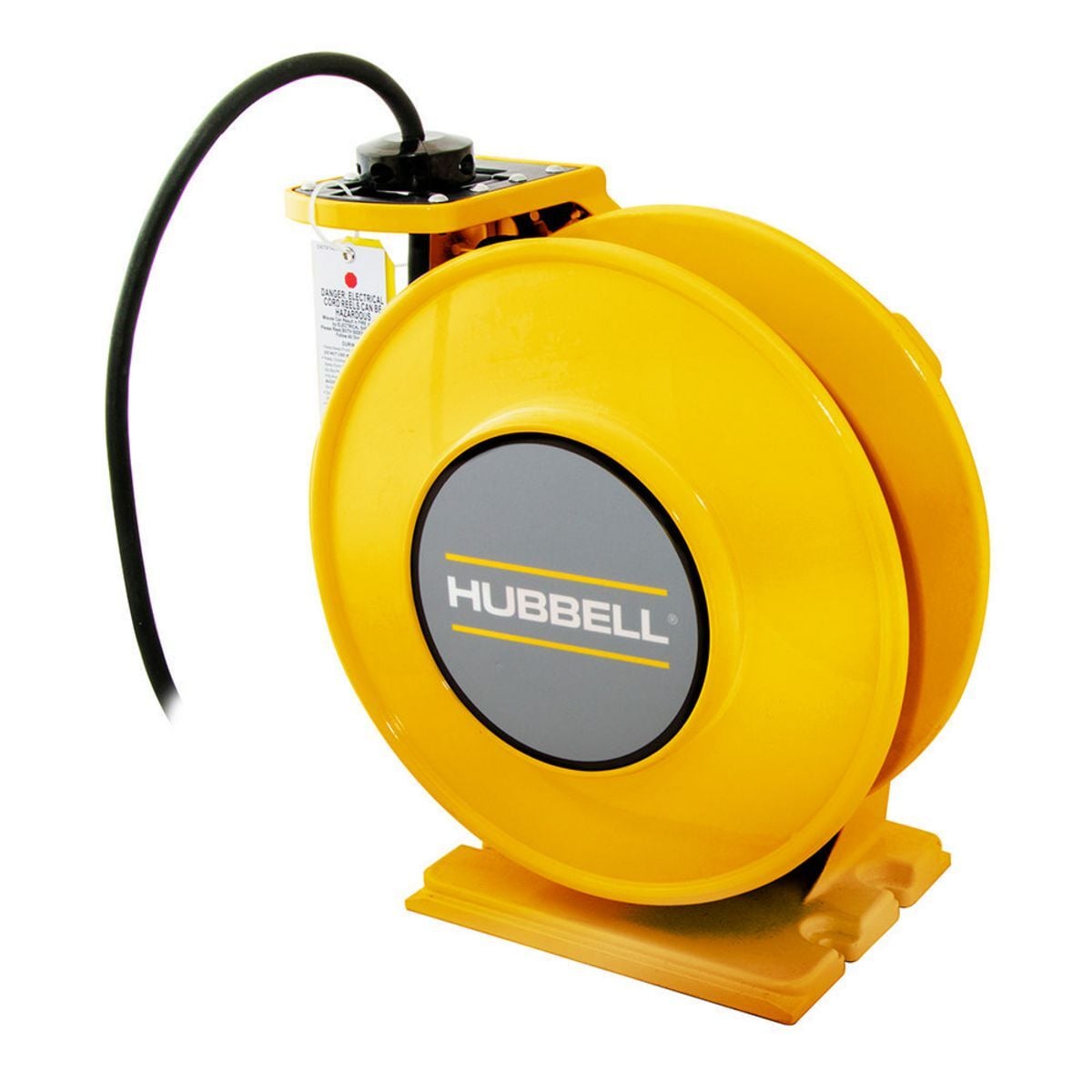 Yellow Weatherproof Reel, UL Type 4, 45 Ft, #12/3 SOW, 20 A, 600 VAC