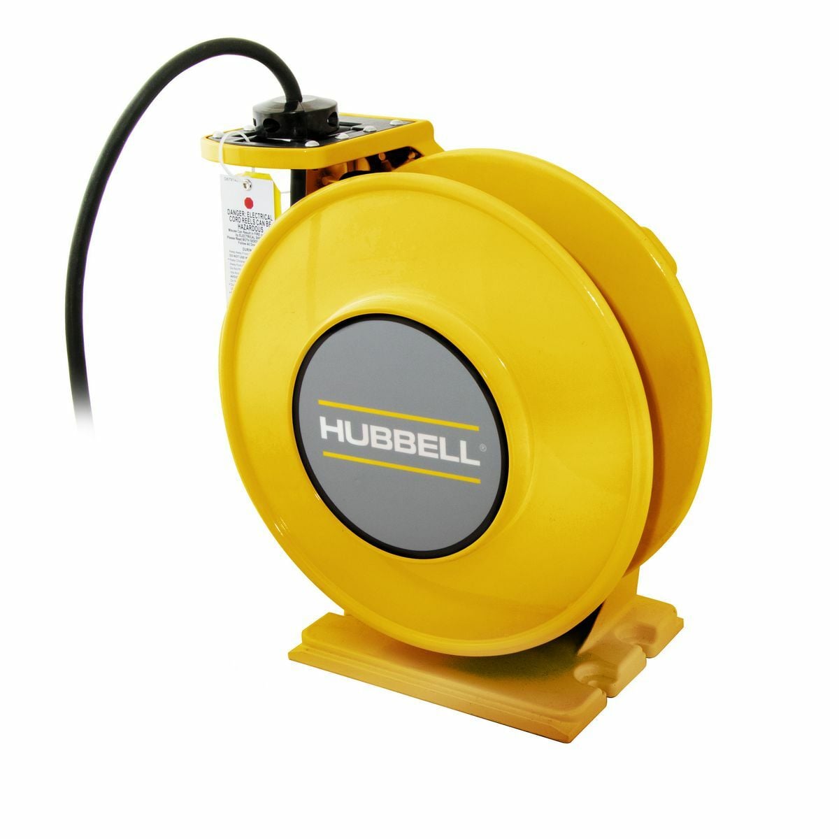 Yellow Industrial Reel, UL Type 1, 45 Ft, #12/3 SJO, 20 A, 250 VAC