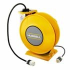 Yellow Industrial Reel with HBL5369C, UL Type 1, 45 Ft, #12/3 SJO, 20 A, 125 VAC