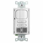 Switches and Lighting Control, Wall Switch Occupancy Sensor, Dual Technology, 0-10V Dimming, Selectable Auto/Manual On,1-Relay, 120/277VAC,White