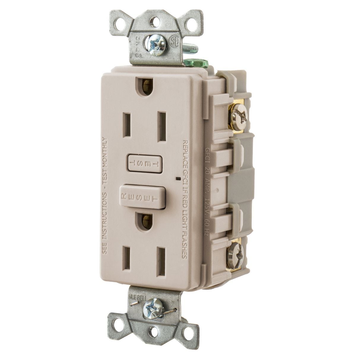 HUBBELLPRO, GFCI, 15A, Light Almond