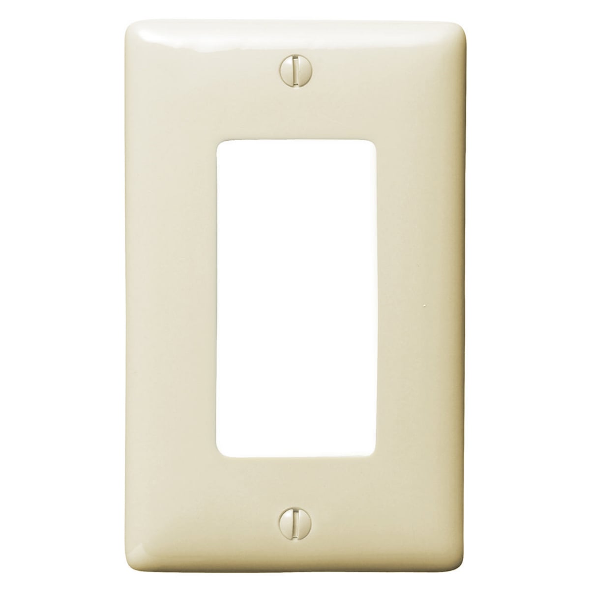 Wallplates and Box Covers, Wallplate, Nylon, 1-Gang, 1) Decorator, Almond.