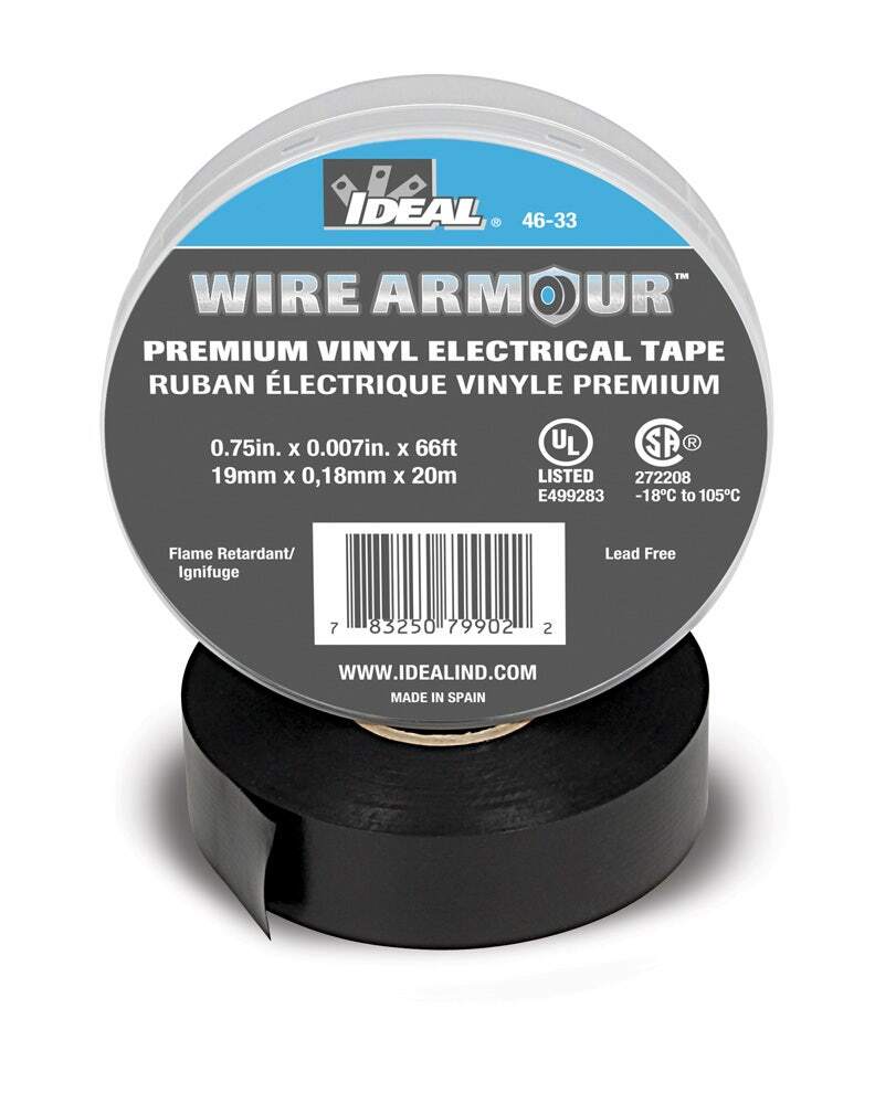 Vinyl Tape, Black, 3/4" X 66'