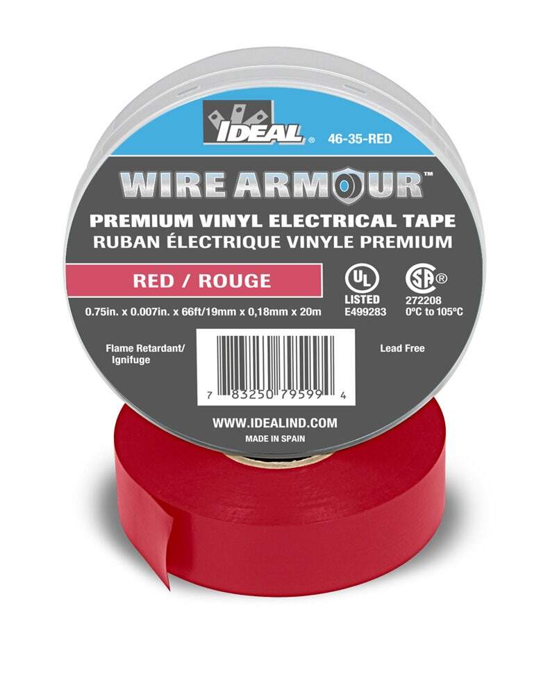 Vinyl Color Coding Tape, Red, 3/4 X 66'